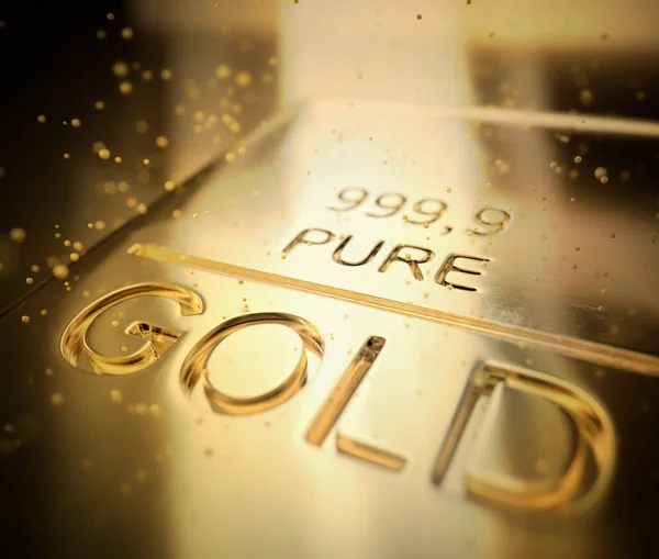 Gouden Staven 1000 Gram Concept Van Succes Het Bedrijfsleven Financiën — Stockfoto