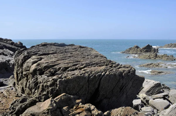 Krajobraz Przybrzeżny Pointe Groin Nad Oceanem Atlantyckim Francja Bretania — Zdjęcie stockowe