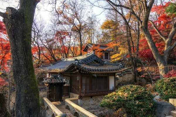 Gilsangheon Liten Buddhistiska Tempel Bostäder Gilsangsa Tempel Tagna Höstsäsongen Gilsangsa — Stockfoto