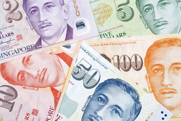 Singapore Dollars Ein Geschäftlicher Hintergrund — Stockfoto