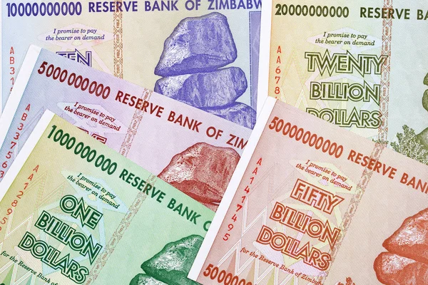 Zimbabwische Dollars Als Geschäftlicher Hintergrund — Stockfoto