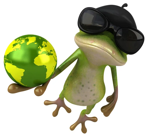 Żaba Francuska Zabawa Ilustracja — Zdjęcie stockowe