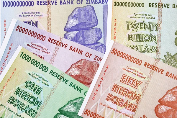 Zimbabwische Dollars Als Geschäftlicher Hintergrund lizenzfreie Stockfotos