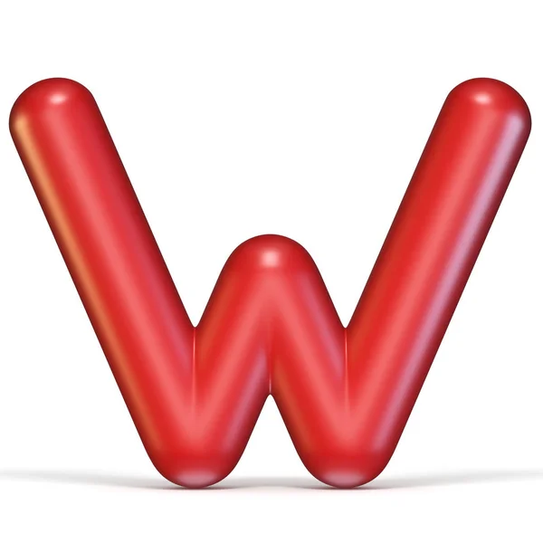 Red Glossy Font Letter Rendering Illustration Isolated White Background ...