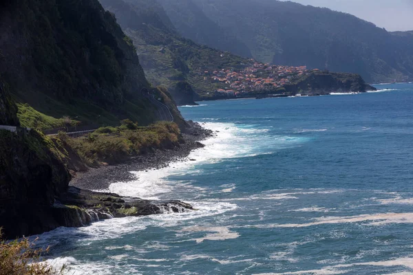 Widok Północne Wybrzeże Madery Portugalia Rejonie Sao Vicente — Zdjęcie stockowe