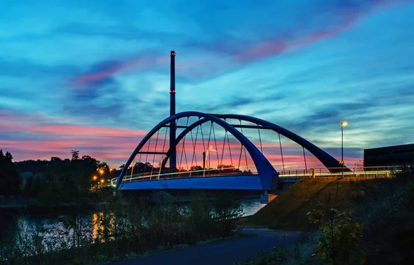 Мирний Міст Вранці Червоний — стокове фото