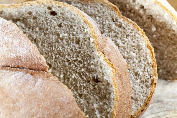 Sliced Loaf Bread Cooking Table Setting Cafe — Stock Photo, Image