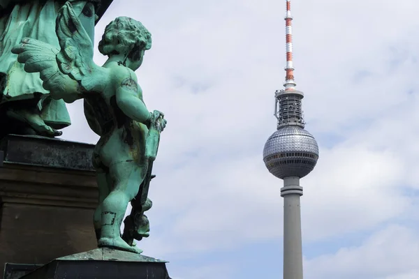 Niemcy Berlin Berlin Wieża Telewizyjna Alexanderplatz — Zdjęcie stockowe