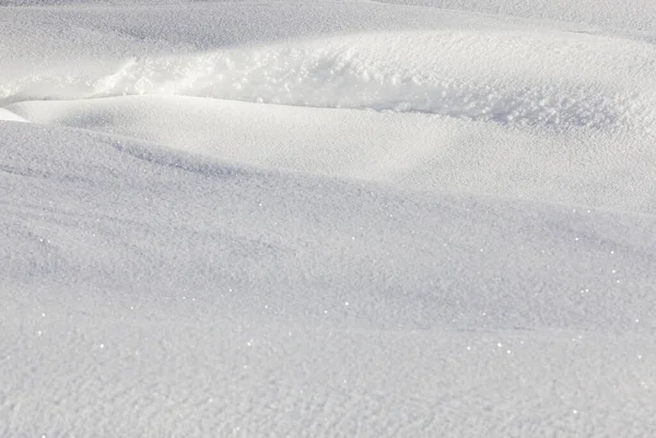 Nerovný Povrch Sněhu Unáší Sněžení — Stock fotografie