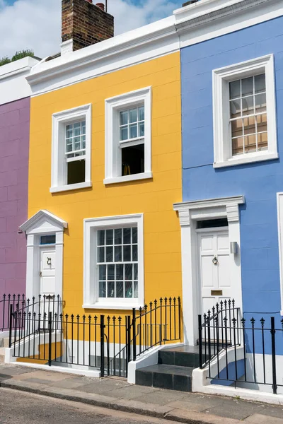 Coloridas Casas Adosadas Vistas Notting Hill Londres — Foto de Stock