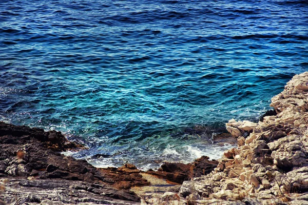 Água Azul Mar Adriático Croácia — Fotografia de Stock