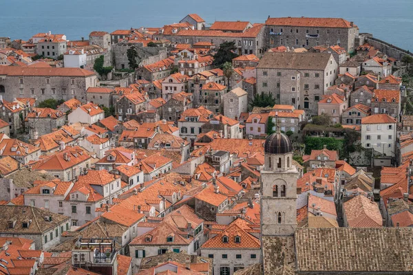 Vista Das Casas Antigas Dubrovnik Como Visto Partir Das Muralhas — Fotografia de Stock