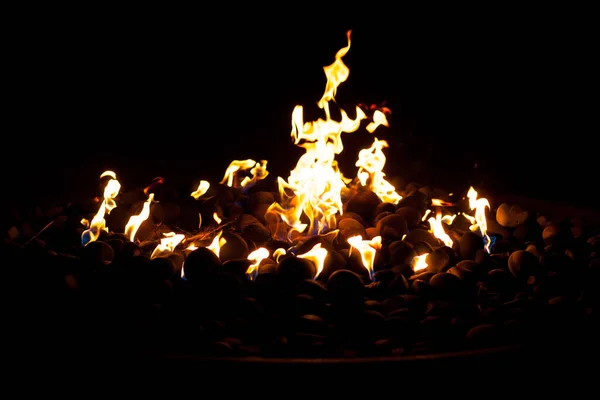 Fogo Chama Fumaça Ardente — Fotografia de Stock