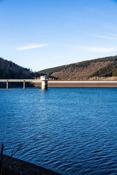 Represa Obernau Outono Siegerland — Fotografia de Stock