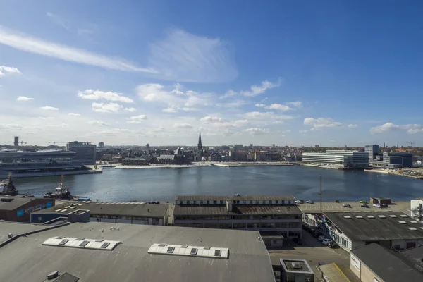 Oostzee Denemarken Aarhus Baai Met Arhus Havn Met Aarhus Kathedraal — Stockfoto