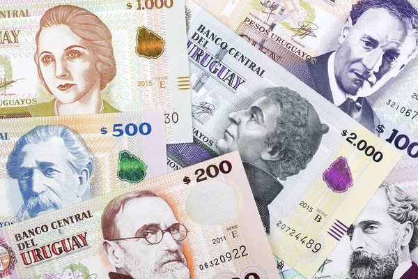 Uruguayisches Geld Ein Geschäftlicher Hintergrund — Stockfoto