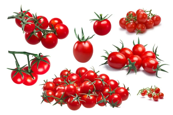 Koktajl Wiśnia Winogronowe Pomidory Znane Jako Ciliegini Pachino Ścieżki Wycinania — Zdjęcie stockowe