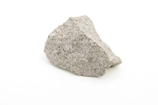 Primer Plano Piedra Magmática Aislada Sobre Fondo Blanco — Foto de Stock