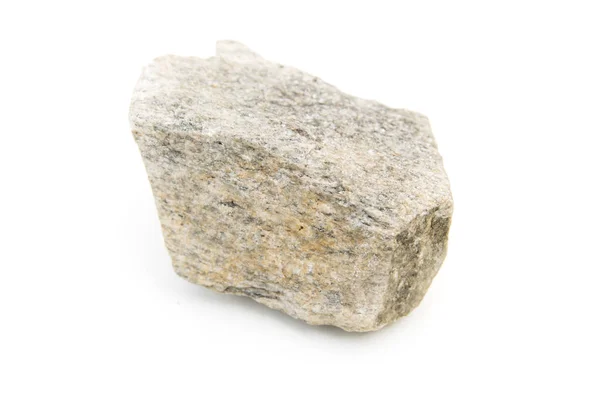 Close Pedra Magmática Isolada Sobre Fundo Branco — Fotografia de Stock