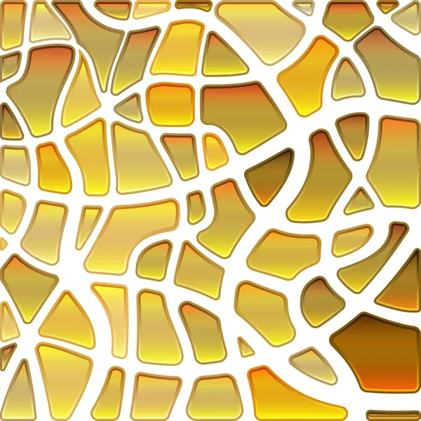 Abstraktní Vektorové Mozaiky Barevného Skla Žluté Hnědé — Stock fotografie