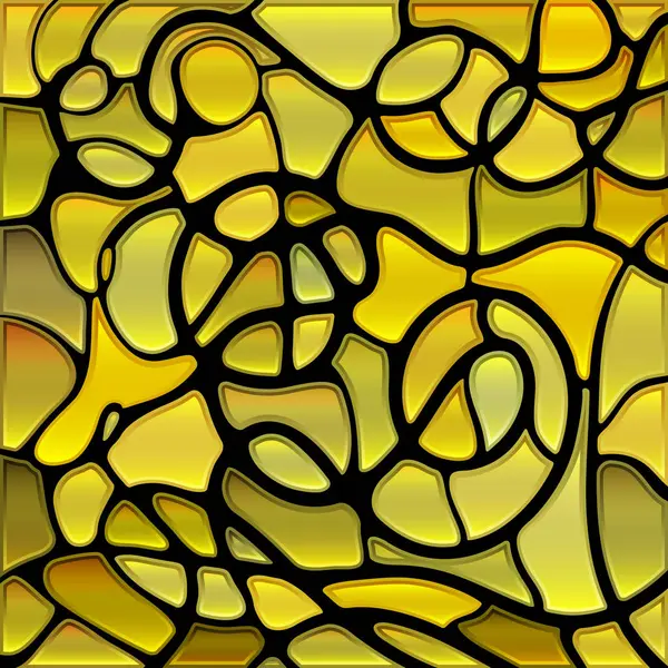 Abstraktní Vektorové Mozaiky Barevného Skla Žluté Hnědé — Stock fotografie