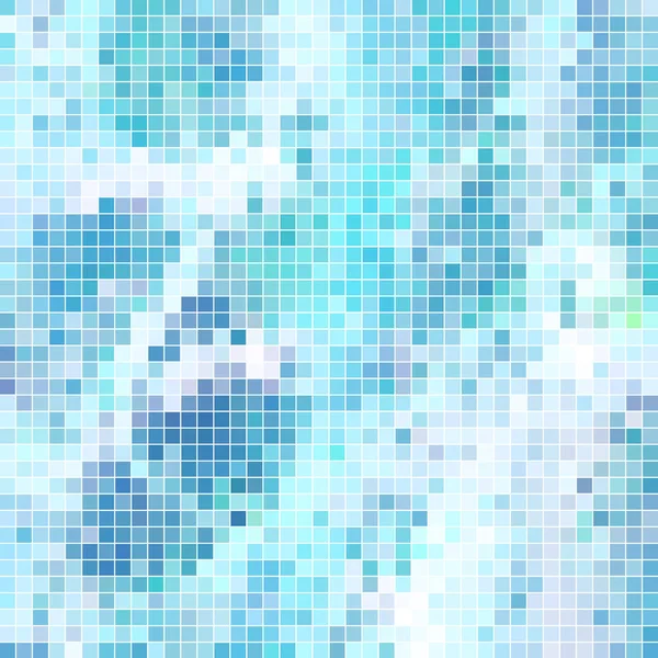 Soyut Vektör Kare Piksel Mozaik Arkaplan Açık Mavi — Stok fotoğraf