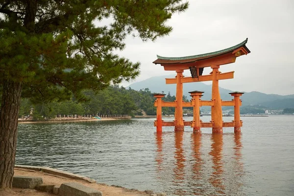 Miyjima Gran Torii Del Santuario Itsukushima —  Fotos de Stock