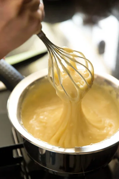 Heerlijke Boterroom Koken — Stockfoto