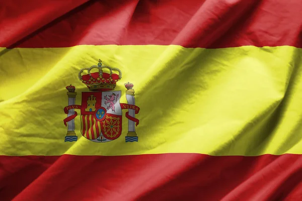 Nahaufnahme Der Spanischen Flagge — Stockfoto