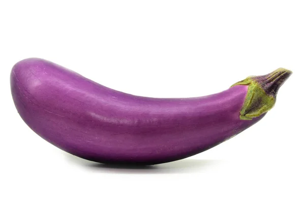 Eggplant Eller Aubergine Isolerad Vit Bakgrund — Stockfoto