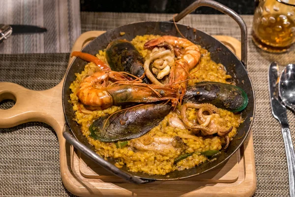 Paella Seafood Rice Groumet Spanish Food — Stock Photo, Image