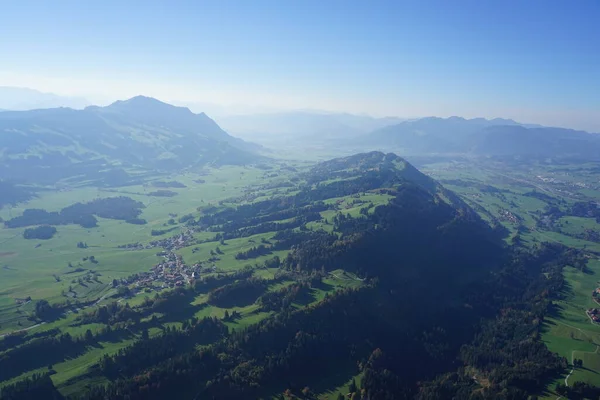 Vista Aérea Del Paisaje Allgu Entre Kempten Fssen — Foto de Stock