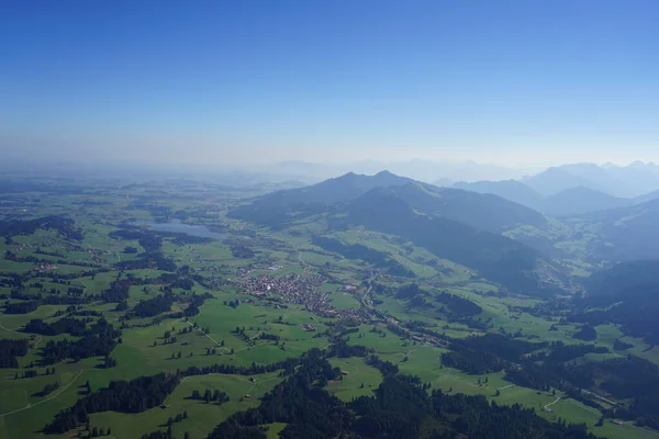 Luchtfoto Van Het Landschap Allgu Tussen Kempten Fssen — Stockfoto