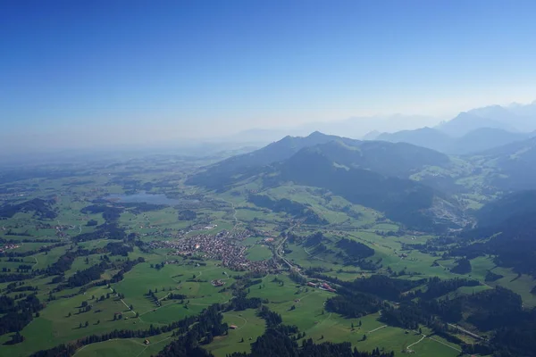 Luchtfoto Van Het Landschap Allgu Tussen Kempten Fssen — Stockfoto