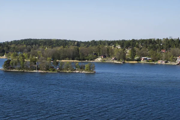 Természet Utazás Svédország Lake Skandinávia Tükrözés Csendes Turizmus Shore Environment — Stock Fotó