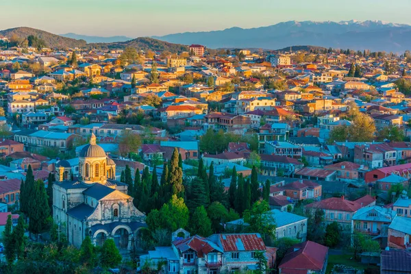 Πανοραμική Θέα Προς Την Πόλη Κουταΐσι Στην Περιοχή Της Καχέτι — Φωτογραφία Αρχείου