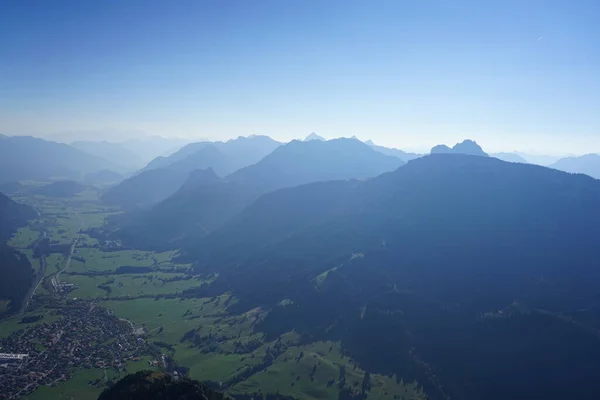 Luchtfoto Van Het Landschap Allgu Tussen Kempten Fssen — Stockfoto