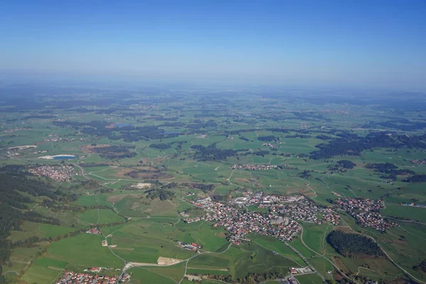 Luftaufnahme Der Landschaft Allgäu Zwischen Kempten Und Füssen — Stockfoto