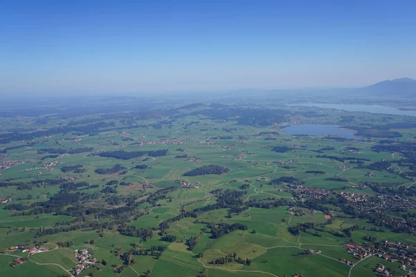 ケンプテンとフッセンの間のアルグの風景の空中ビュー — ストック写真
