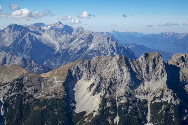 Zugspitze Visto Eibsee Outono — Fotografia de Stock