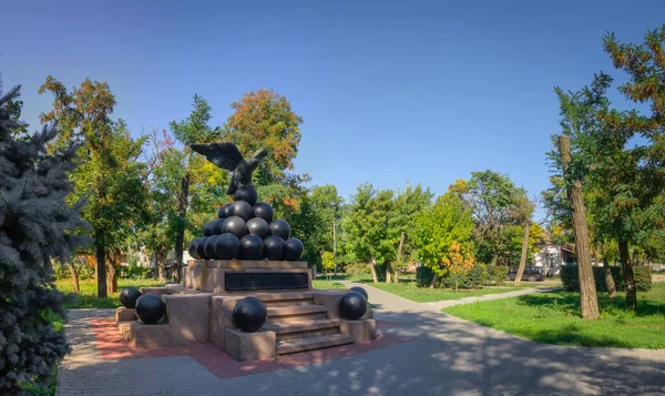 Ochakov Ucrânia 2018 Monumento Brigadeiro Gorich Herói Guerra Russo Turca — Fotografia de Stock