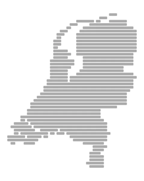 Mapa Dos Países Baixos — Fotografia de Stock