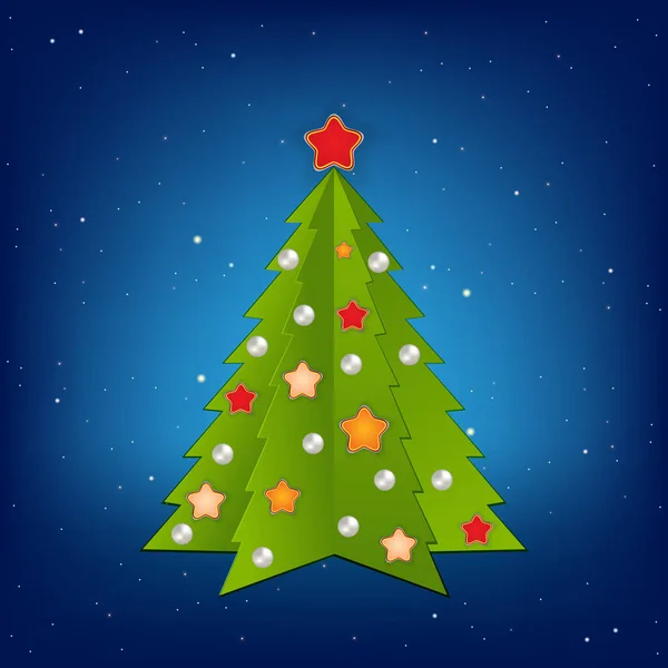Niebieski Pozdrowienia Drzewa Dekoracje Świąteczne — Zdjęcie stockowe