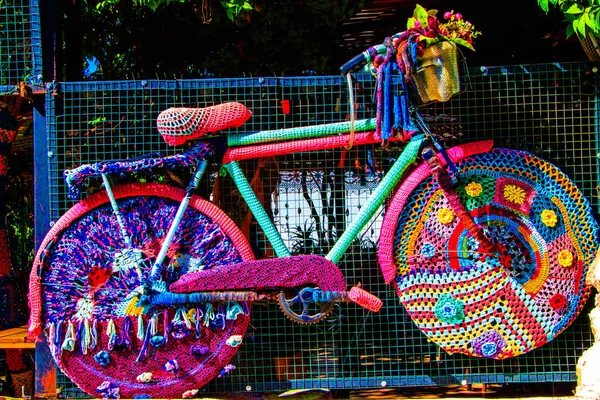 Vintage Bicycle Garden Decoration — Stock Photo, Image