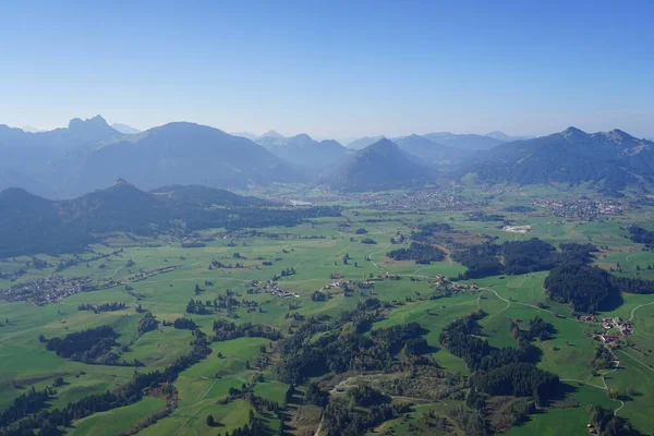 Luchtfoto Van Het Landschap Allgu Tussen Kempten Fssen — Stockfoto