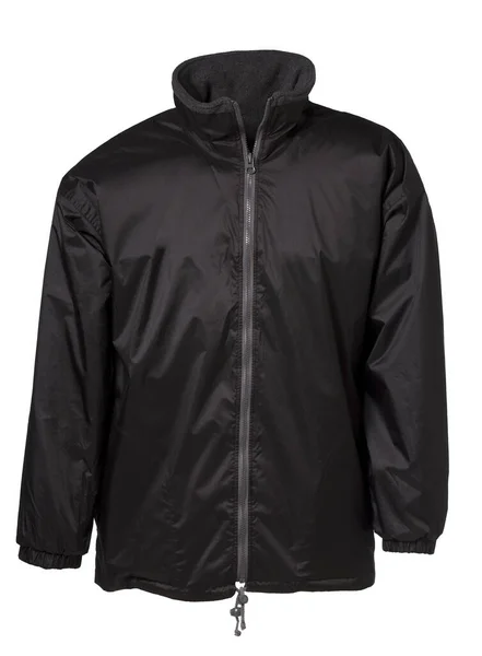 Чорна Куртка Дощу Ізольована — стокове фото