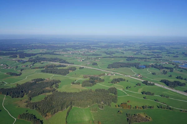 Aerial View Landscape Allgu Kempten Fssen — Stock Photo, Image