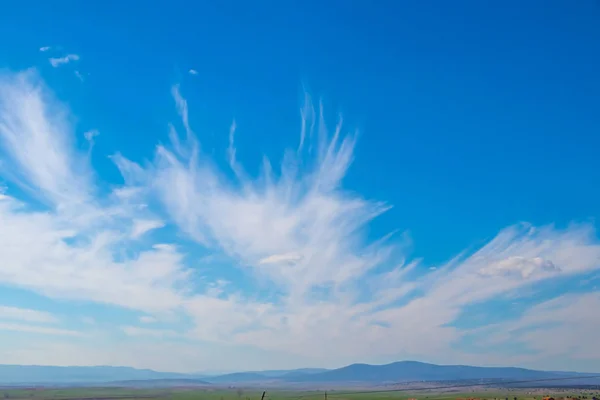 Wolkenarten Cirrus Uncinus — Stockfoto