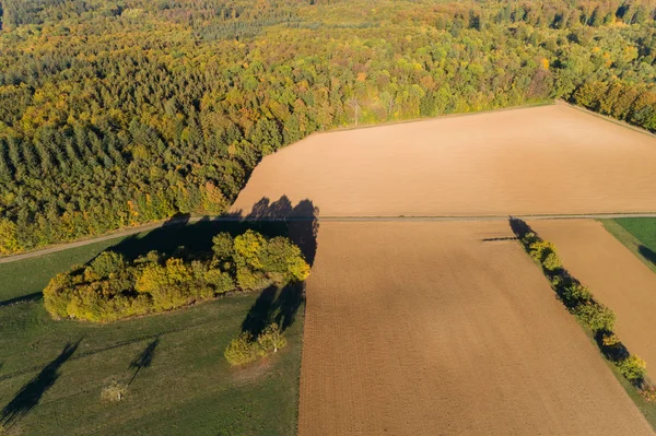 Vogelperspektive Einer Landschaft Herbst — Stockfoto