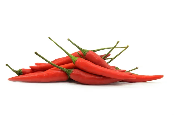 Papryka Chili Czerwony Białym Tle — Zdjęcie stockowe